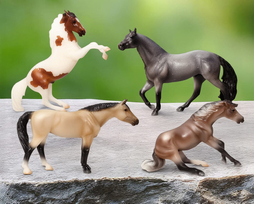 Mountain Ranch Gift Set standing on a flat stone in an outdoor setting