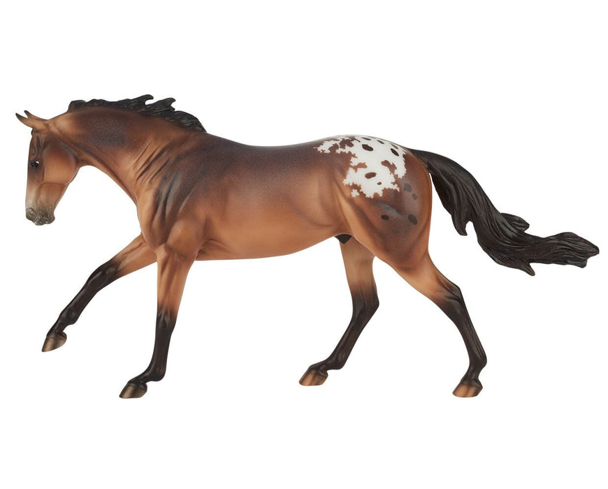 Mr. Shining Gun Breyer Model on a white background facing left