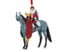Off to the Races | 2026 Santa Ornament - facing left-front on a white background