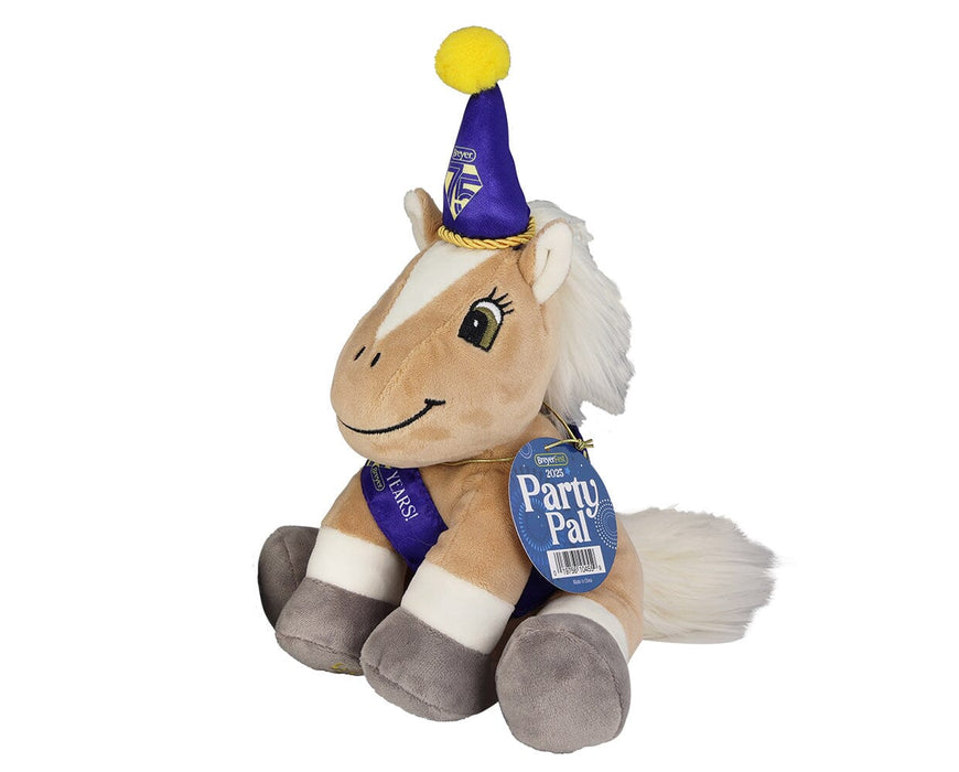 Party Pal is ready to Cheers to 75 Years in his festive blue sash and adorable party hat