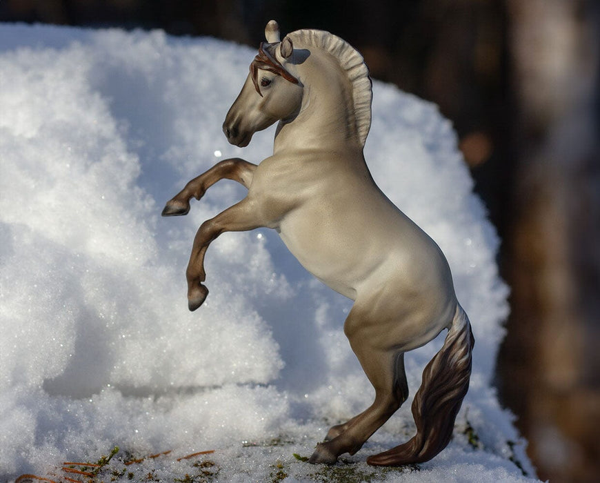 Pastelling Fjords Workshop - Model standing in snow