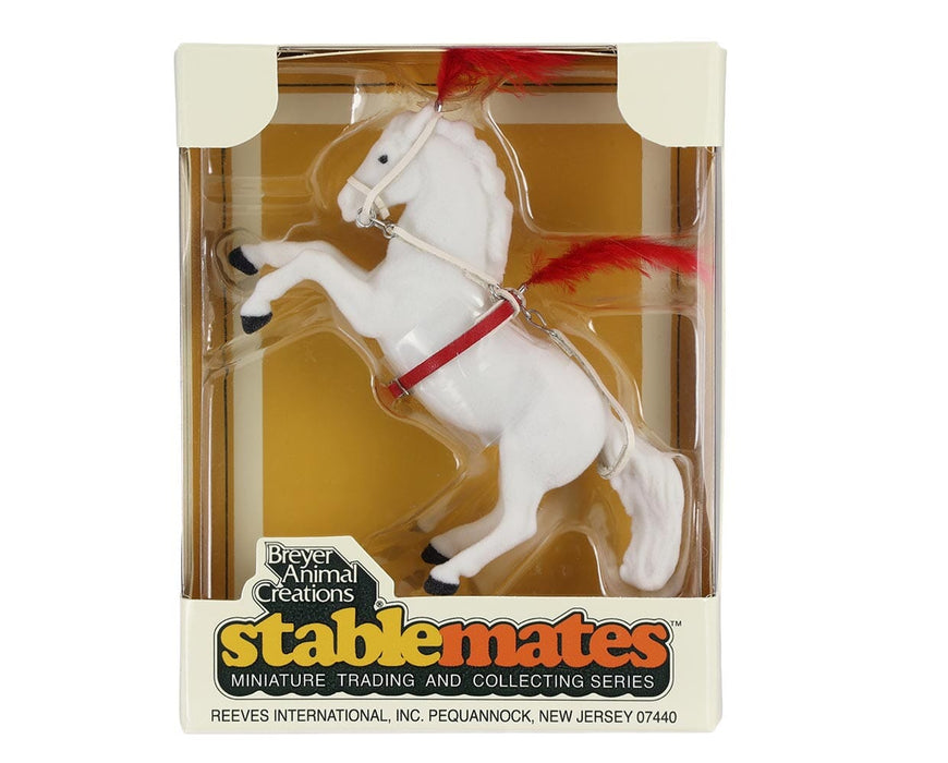 2026's Vintage Club Stablemates bonus model, a flocked Lipizzaner in packaging! 