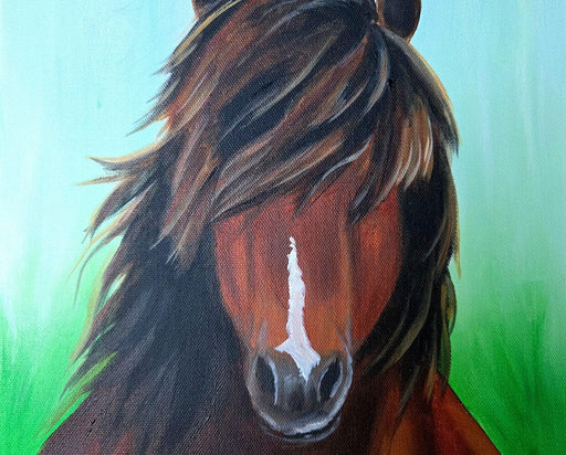 Pinots & Pintos Painting Workshop - painting of a horse