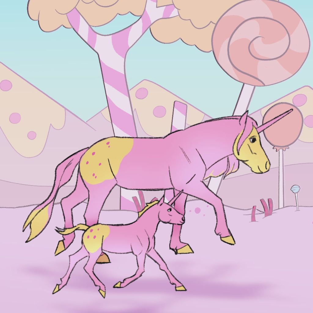 Candy Delights | Unicorn Horse & Foal animation