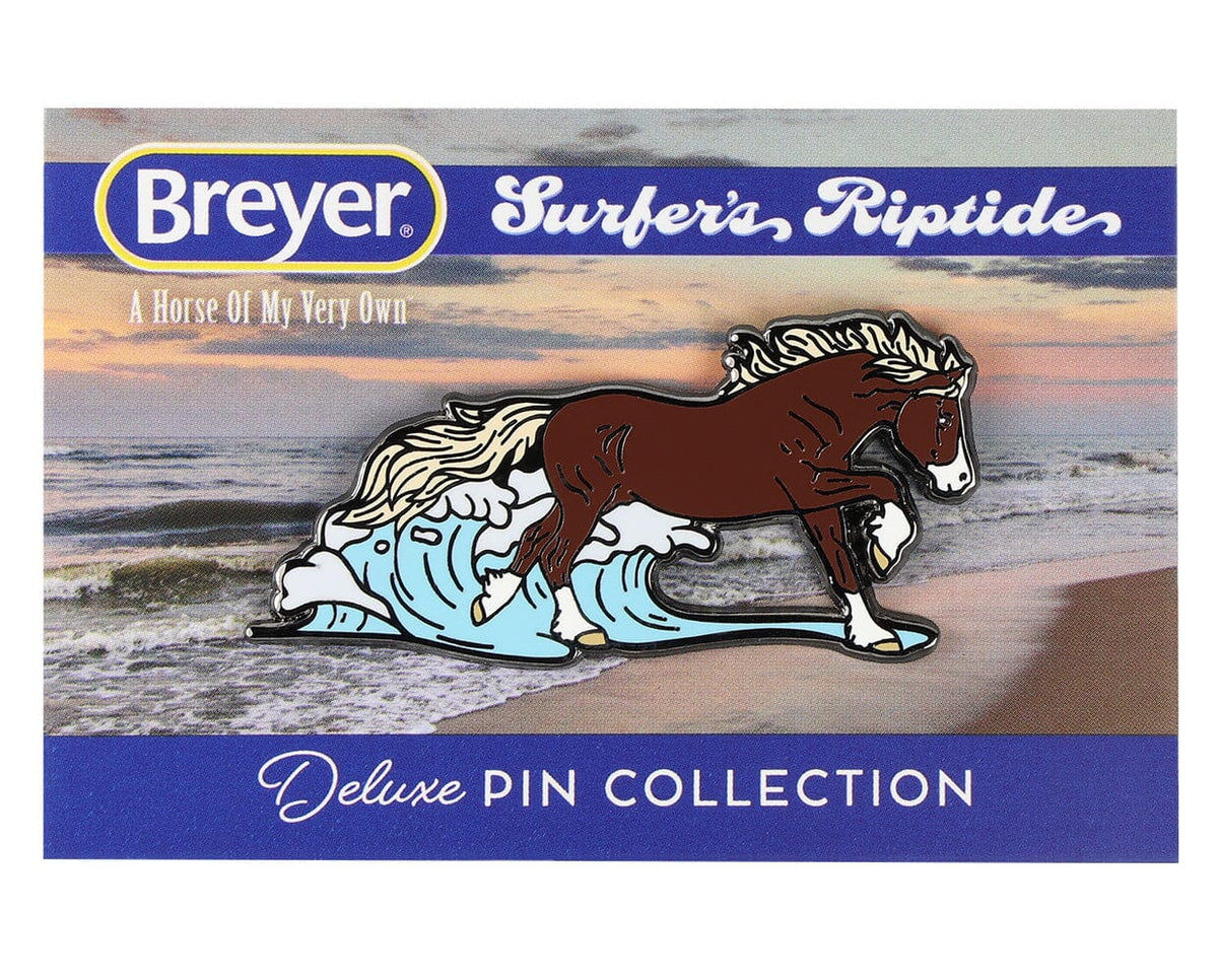 Surfer's Riptide Deluxe Enamel Pin — BreyerHorses.com