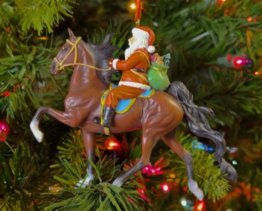 Showman Santa | 2025 Santa Ornament on a lighted tree