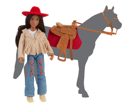 Sylvia | Western Rider & Tack on white background