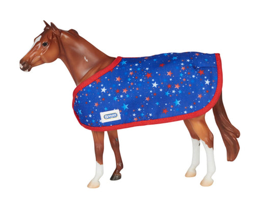 Traditional Horse Blanket | Blue Americana shown on Apollitical Jess (model not included)