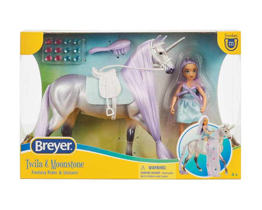 Twila & Moonstone | Magical Unicorn & Rider in packaging