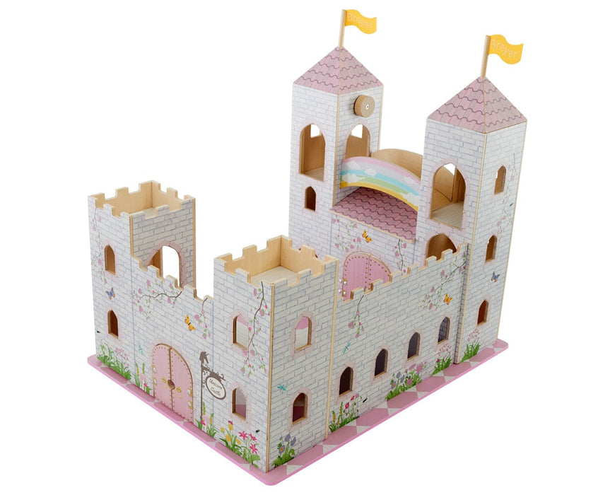 Unicorn Magic Deluxe Wood Castle Playset on white background