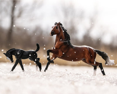 Wild & Free Horse & Foal Set - in snow