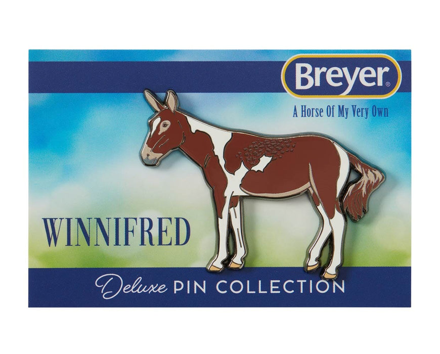 Winnifred Deluxe Enamel Pin on backer card