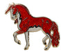 Yàn Wǔ | Fire Horse Deluxe Enamel Pin on white background