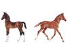 Best of British Foal Set - Thoroughbred & Hackney Model Breyer