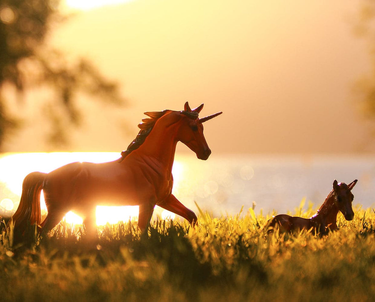 Ceres & Minerva | Unicorn Mare and Foal Set — BreyerHorses.com