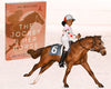 Cheryl White Horse and Book Set on background