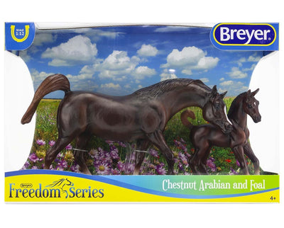 Chestnut Arabian Horse & Foal Model Breyer