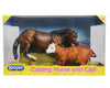 Cutting Horse & Calf Model Breyer Retired