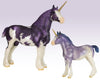 Hyacinth & Wisteria  | Unicorn Mare & Foal on background
