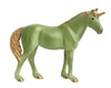 Aventurine - ﻿a green model with gold horn, mane and tail