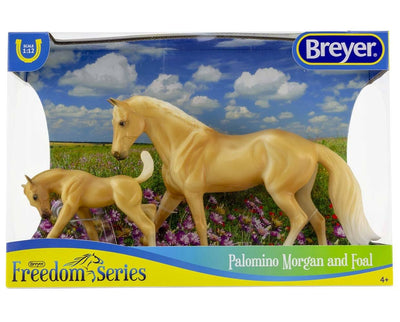 Palomino Morgan and Foal Model Breyer