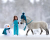 Tinsel | Holiday Pony Playset - Rider petting horse