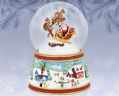 Santa's Sleigh | Musical Snow Globe Model Breyer