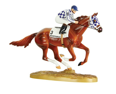 Secretariat | 50th Anniversary Figurine with Jockey- facing right