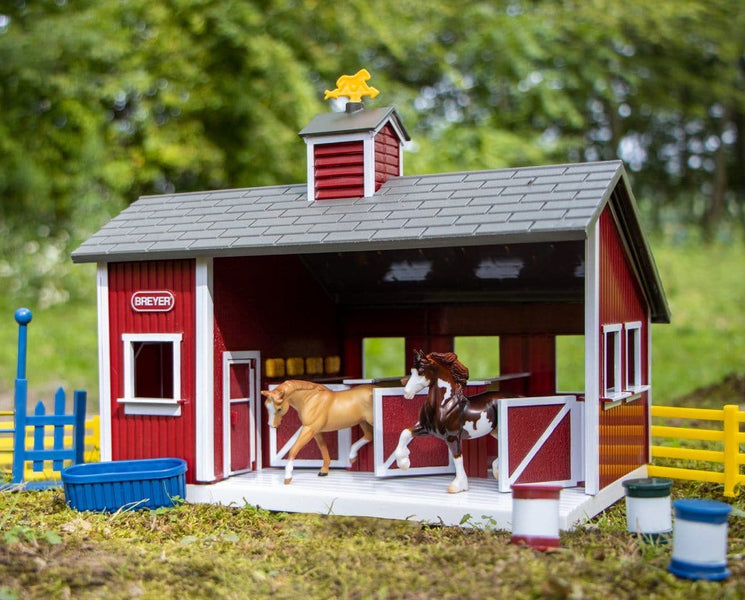 Stablemates Red Stable Set with Two Horses —