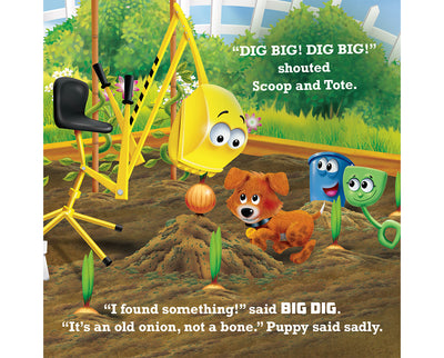 The Big Dig® Book Breyer. Sample page about trying to find puppy's bone.