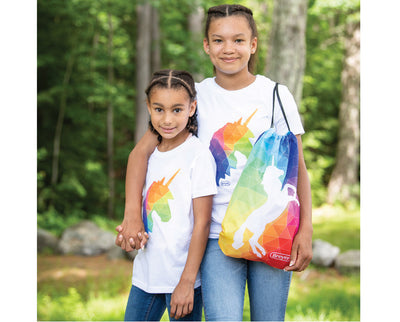 Unicorn Geo Rainbow Drawstring Backpack Bag Apparel Breyer